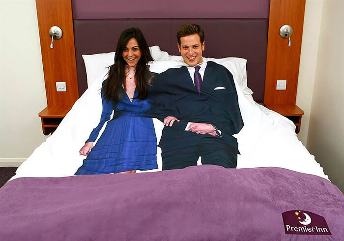 funny couple bed sheets