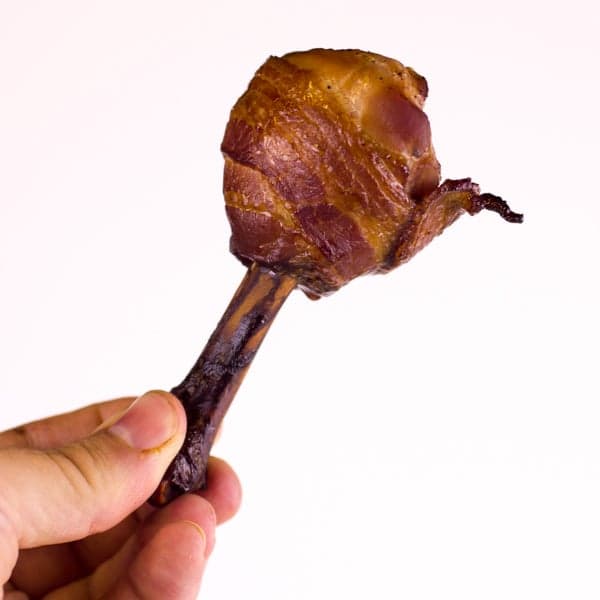 chicken legs wrapped in bacon 8