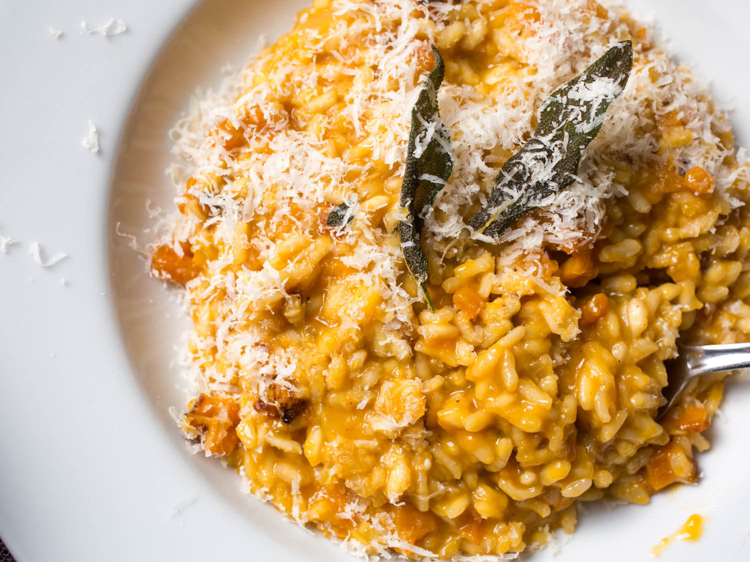 Pressure Cooker Butternut Squash Risotto With Frizzled Sage and Brown Butter