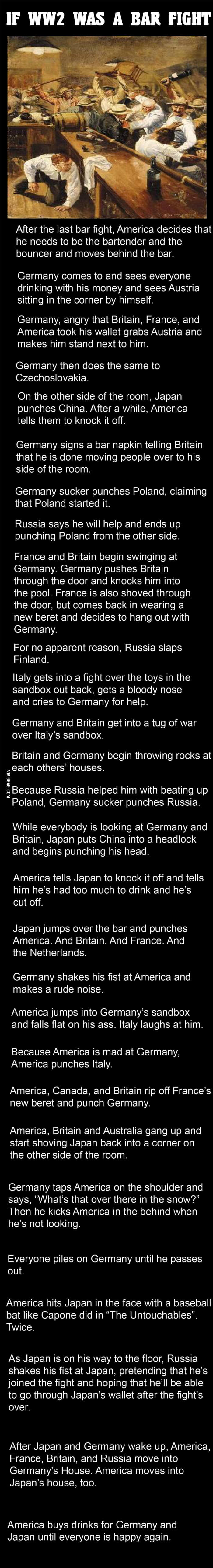 if world war 2 was a bar fight (1)