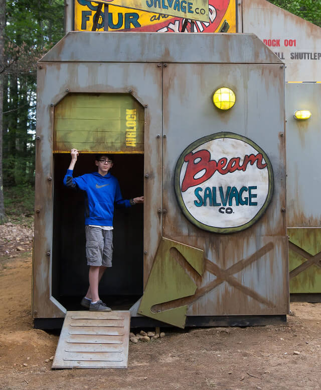 kids build space station in woods camp 2 (1)