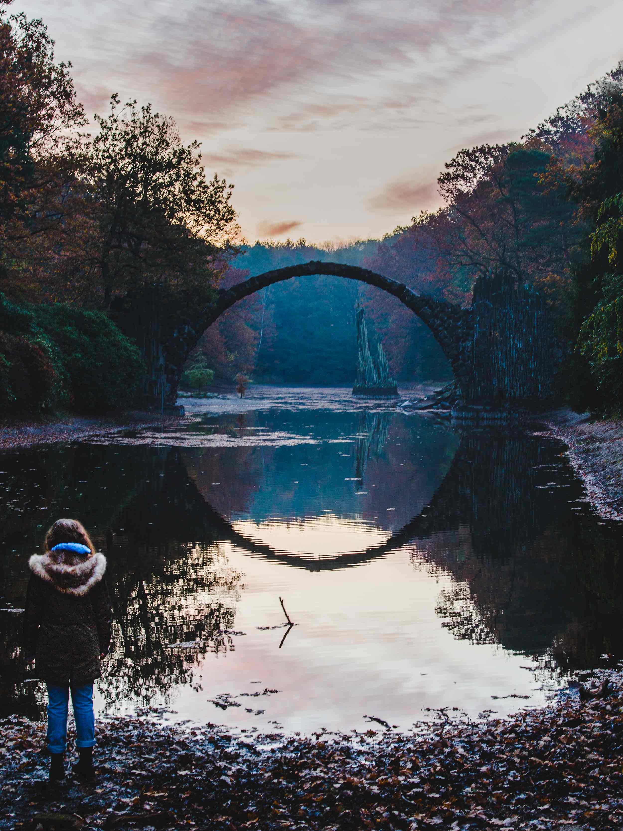 The Rakotzbrücke Devil's Bridge Creates a Perfect Circle 