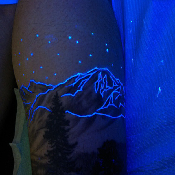 black light tattoos in daylight