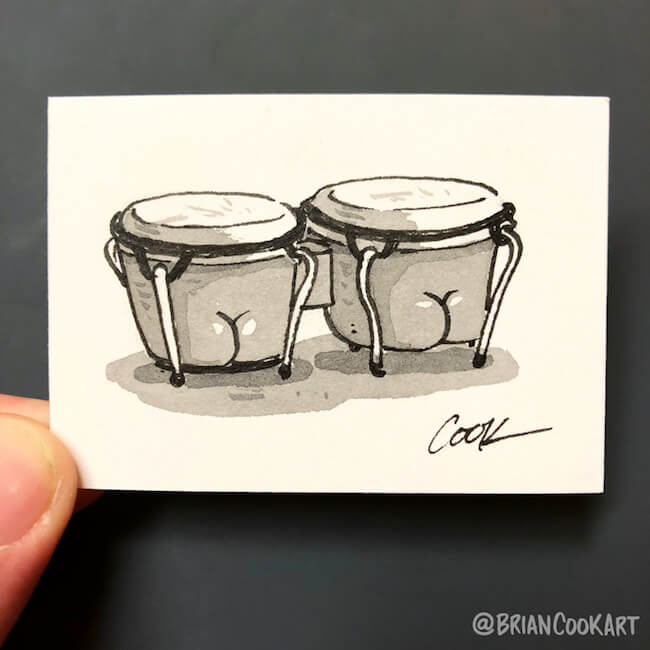 drawing butts on things brian cook art 34 (1)