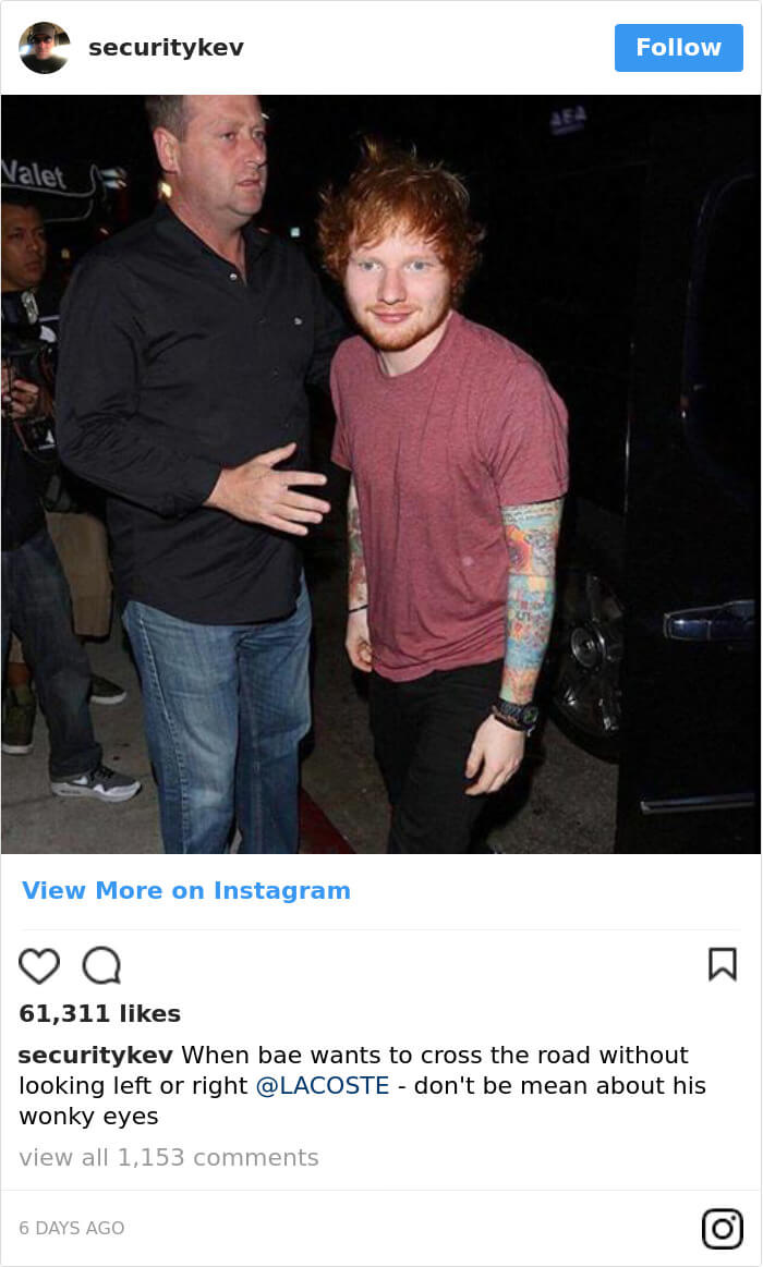Ed Sheeran hilarious body guard instagram 10 (1)