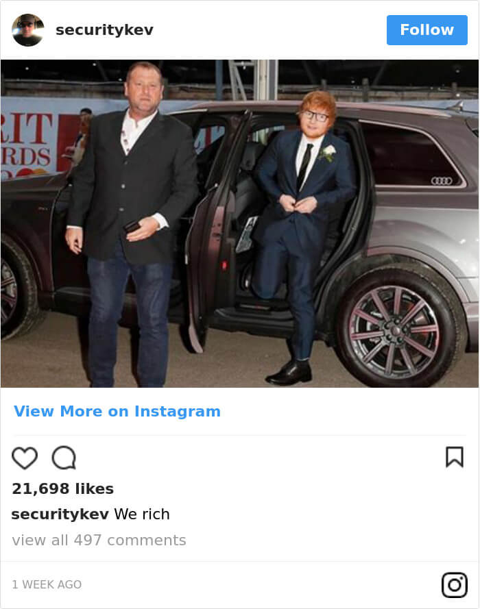 Ed Sheeran hilarious body guard instagram 13 (1)