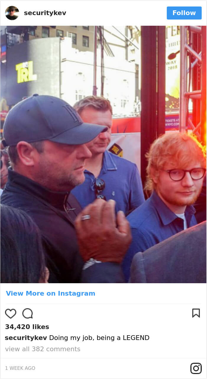 Ed Sheeran hilarious body guard instagram 8 (1)