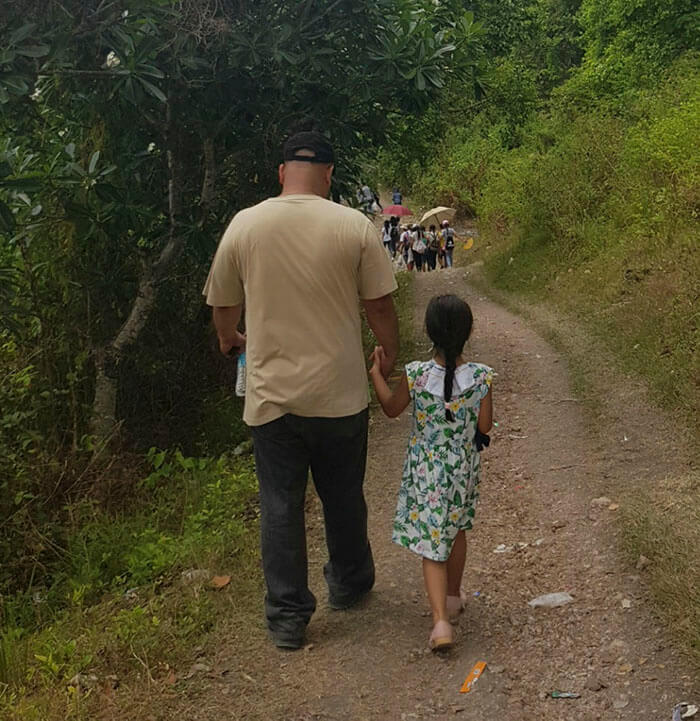 Father And Daughter Holding Hands Over The Years. The ...