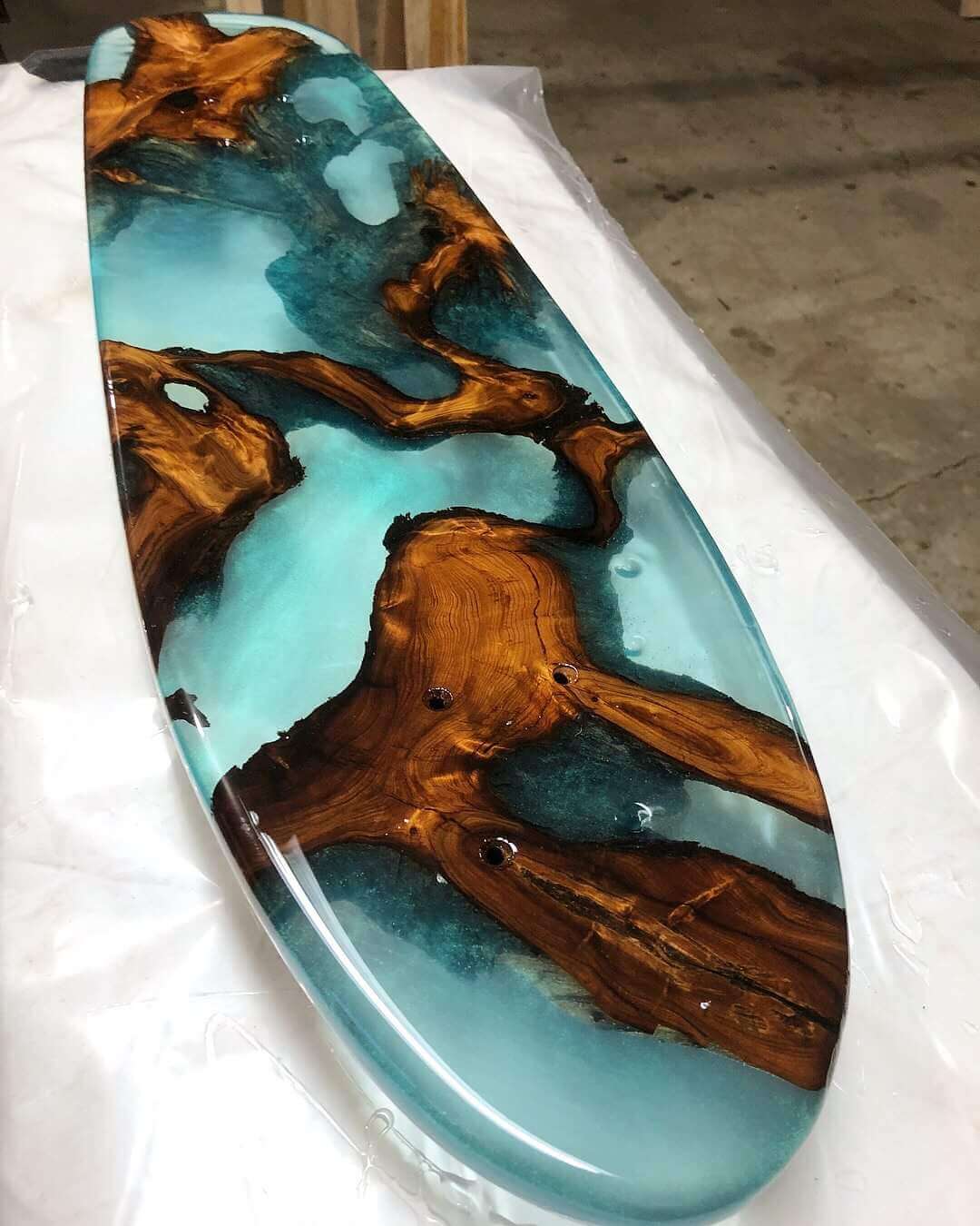 A Guy Built a Skateboard From Wood And Epoxy And The Final 