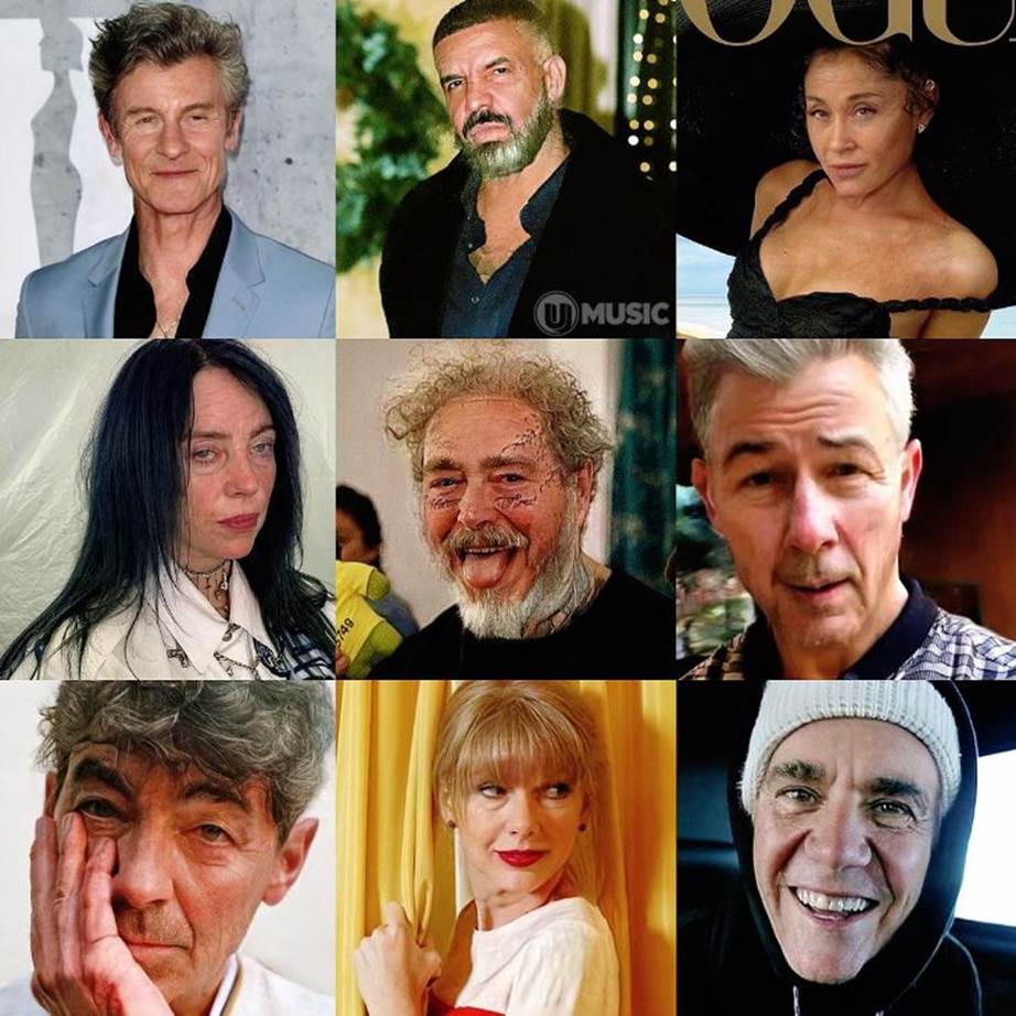 Celebrities getting old with FaceApp