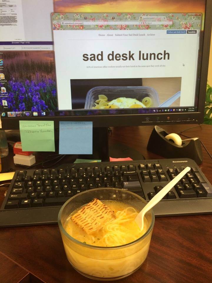 sad office lunch pictures