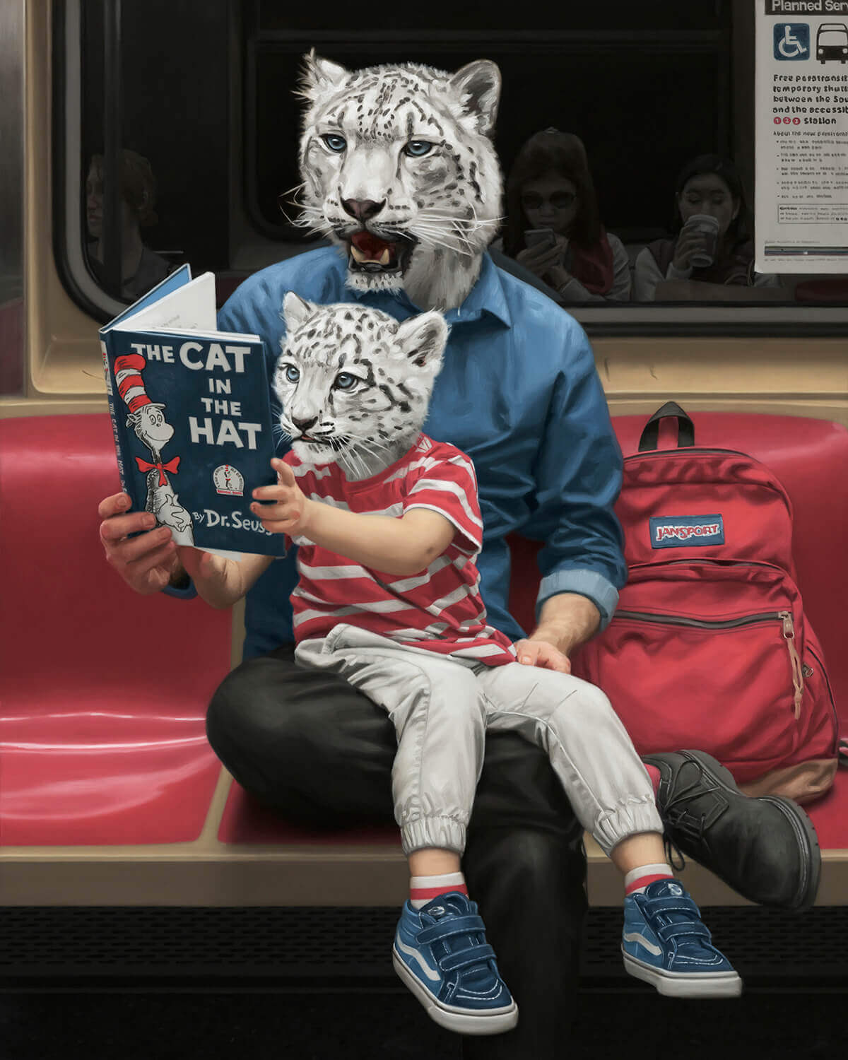 Half-human half-animal on the New York Subway