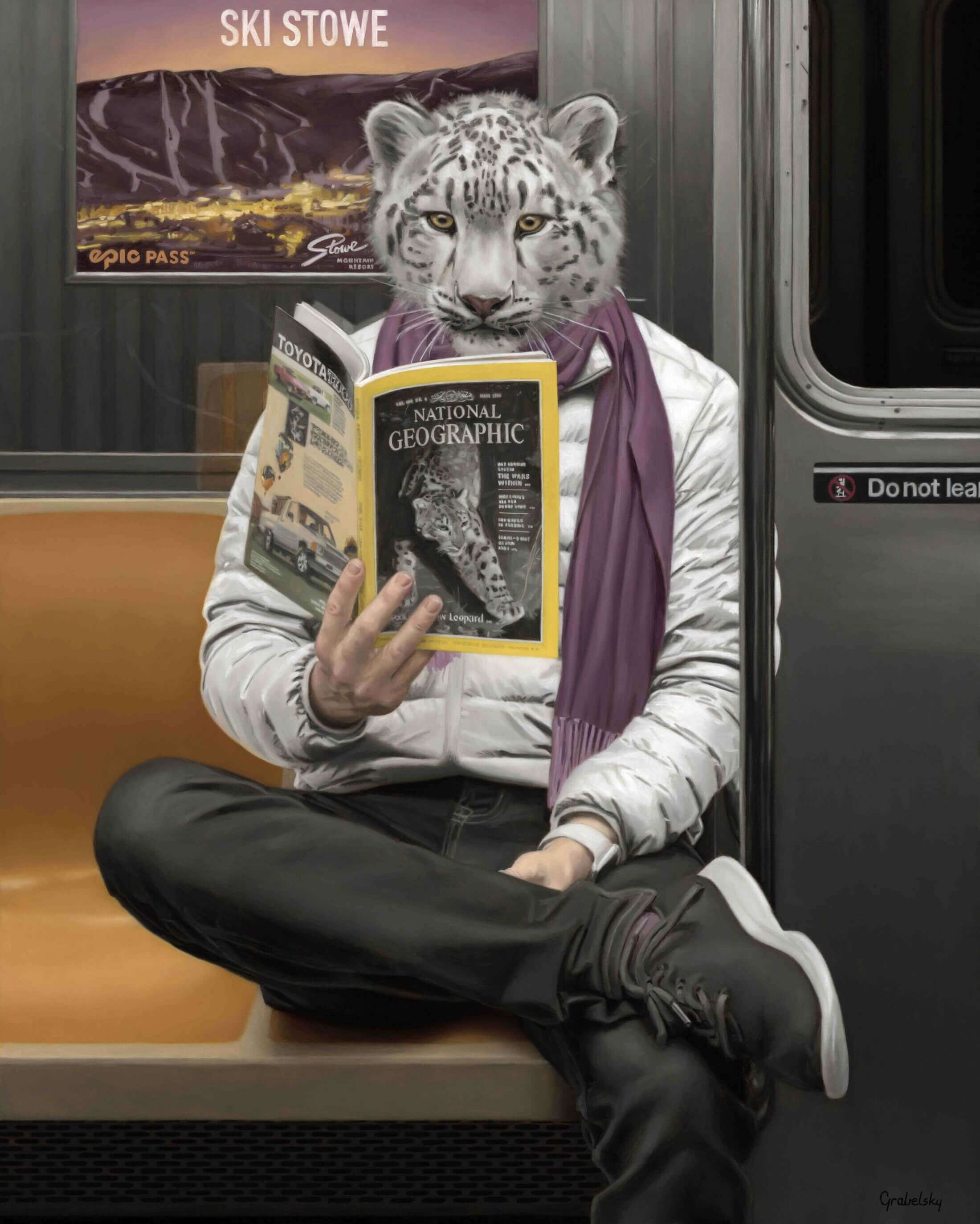 Half-human half-animal on the New York Subway