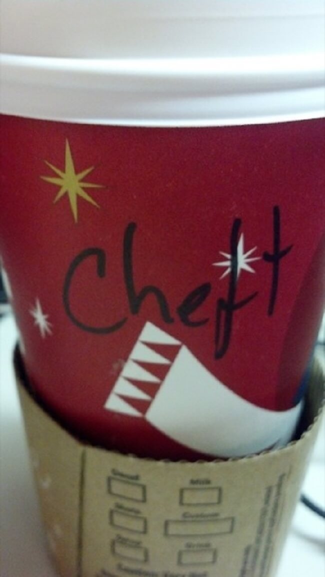 funny Starbucks misspelled name