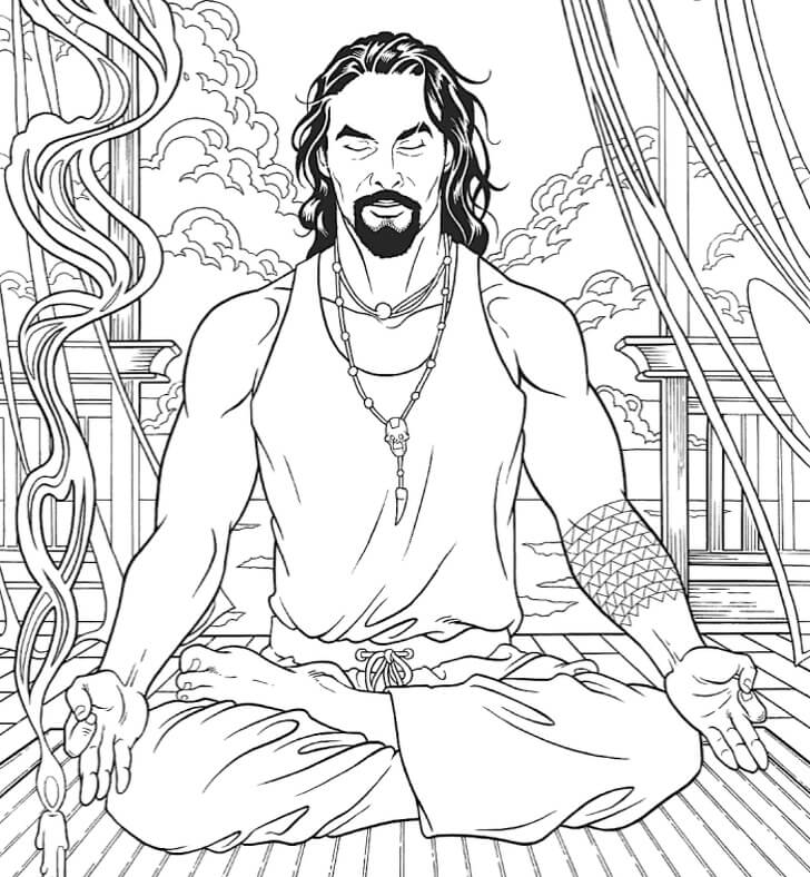 Jason Momoa Coloring Book 