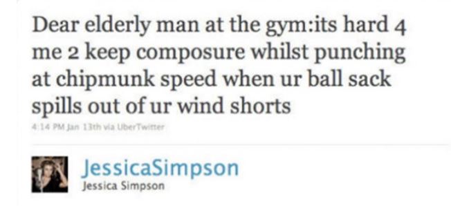 Jessica Simpsons deleted tweets