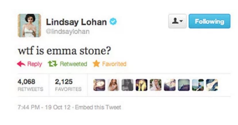 Lindsay Lohan deleted tweets