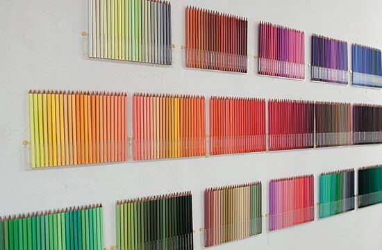 colored pencil display case