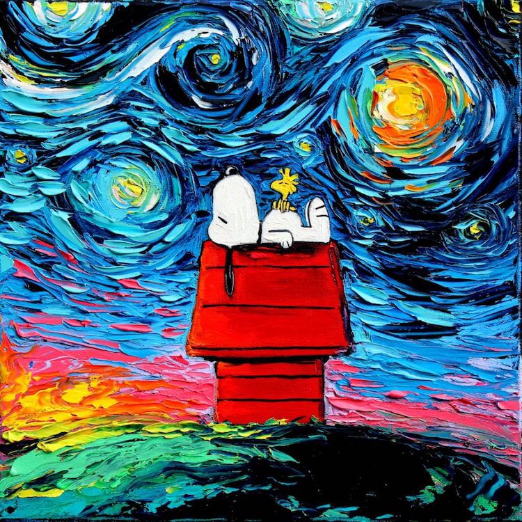 Snoopy Starry Night