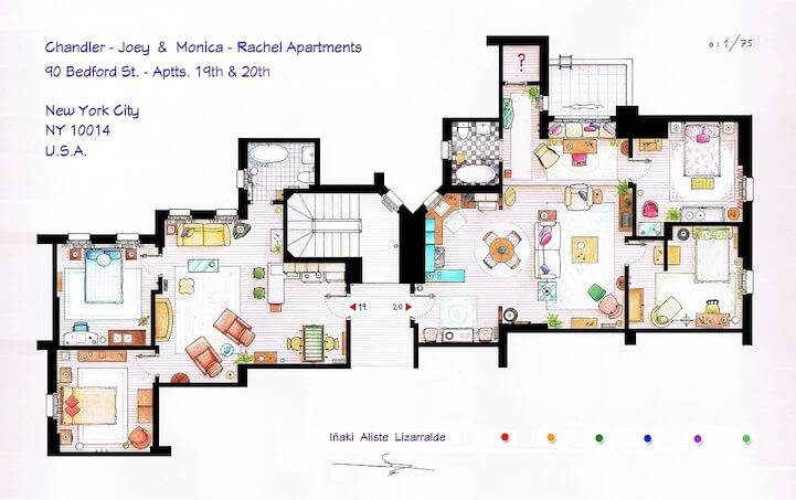 Check Out These TV Show Floor Plans from Famous Television