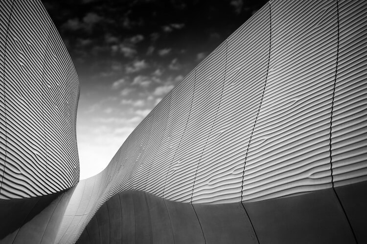 black and white architecture photos