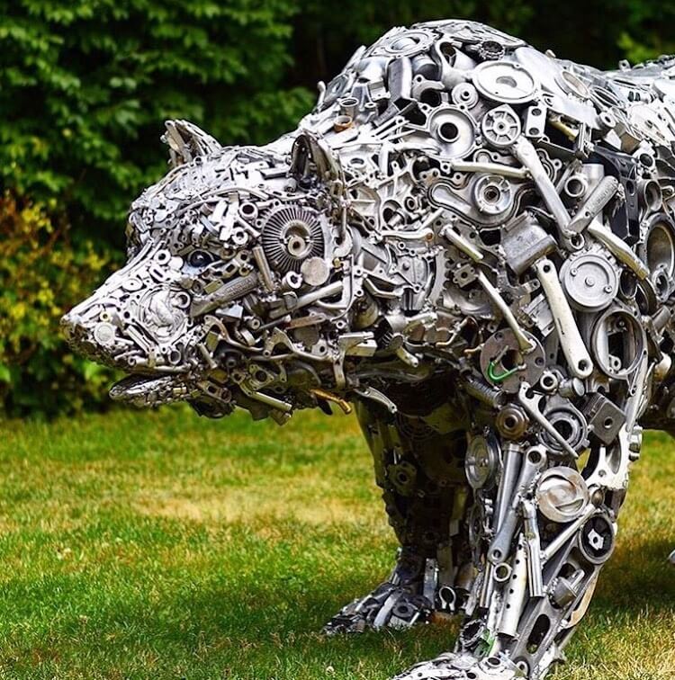 Brian Mock Creates Large Metal Animal Sculptures You Will Want in Your Home