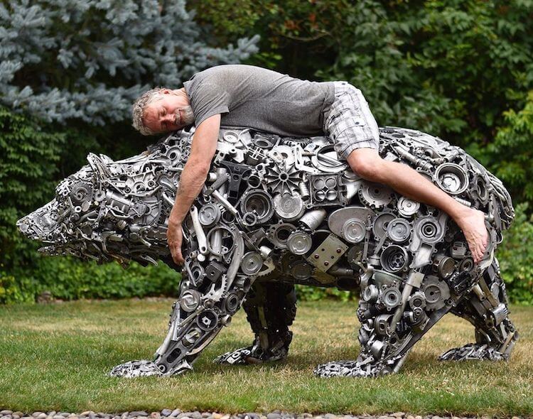 large metal animal sculptures