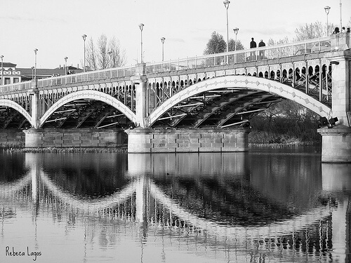 Black and white bridge pictures