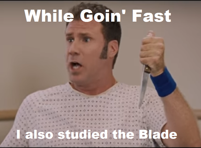 i studied the blade