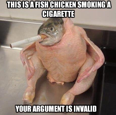 fish chicken smoking