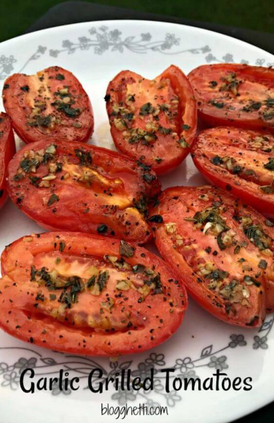 drool worthy food and drink - grilled tomatoes 