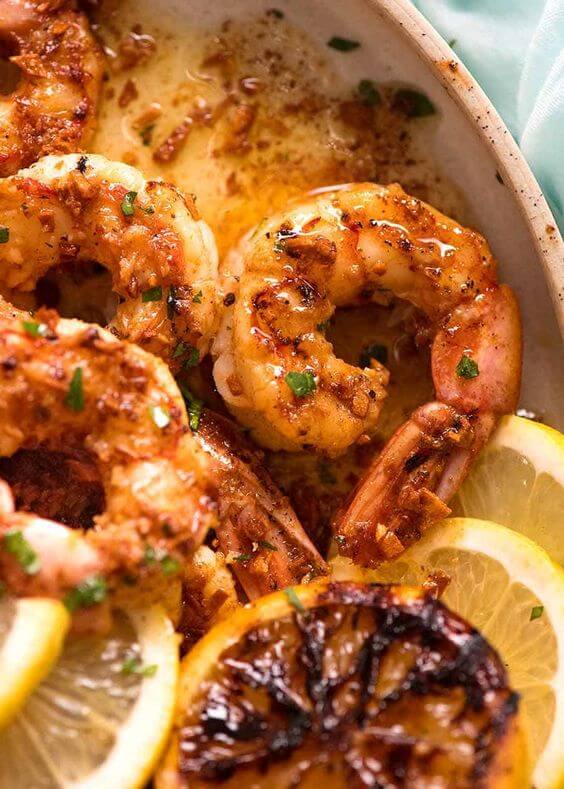 drool worthy food and drink - grilled shrimp 