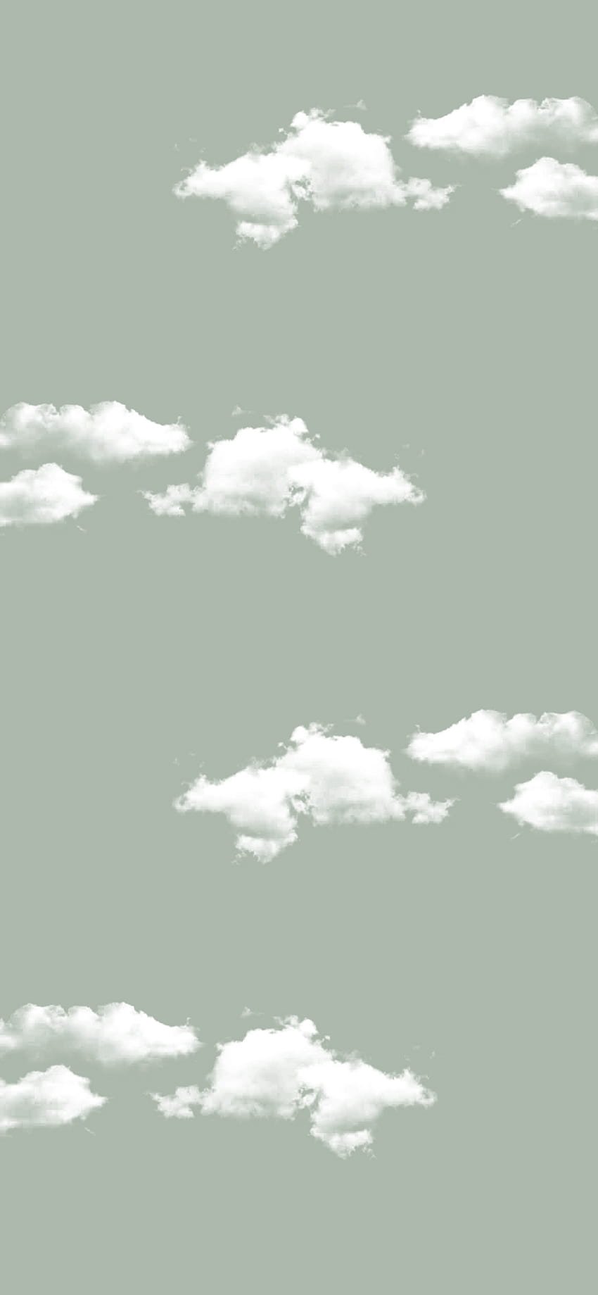 sage green clouds wallpaper