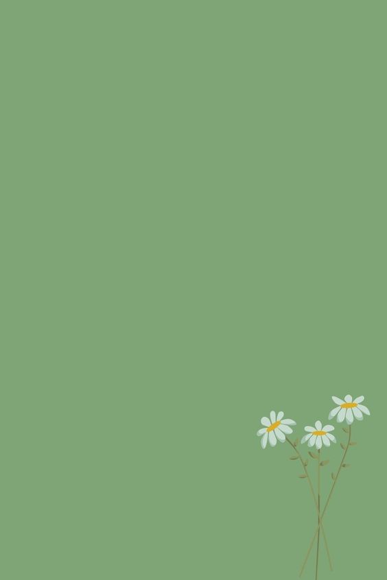 Classic flowers on green background 