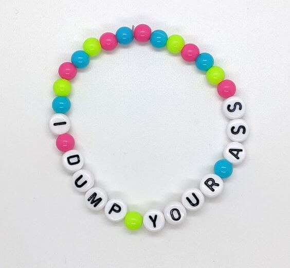 Funny words to on sale put on bead bracelets