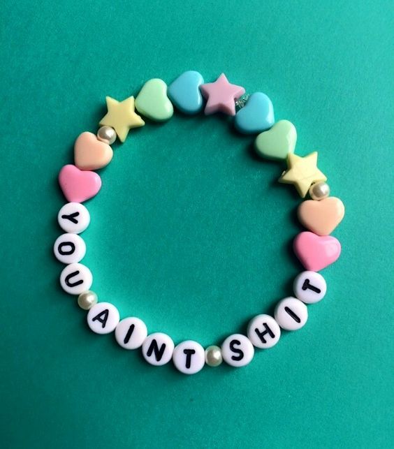 Funny words store for bracelets