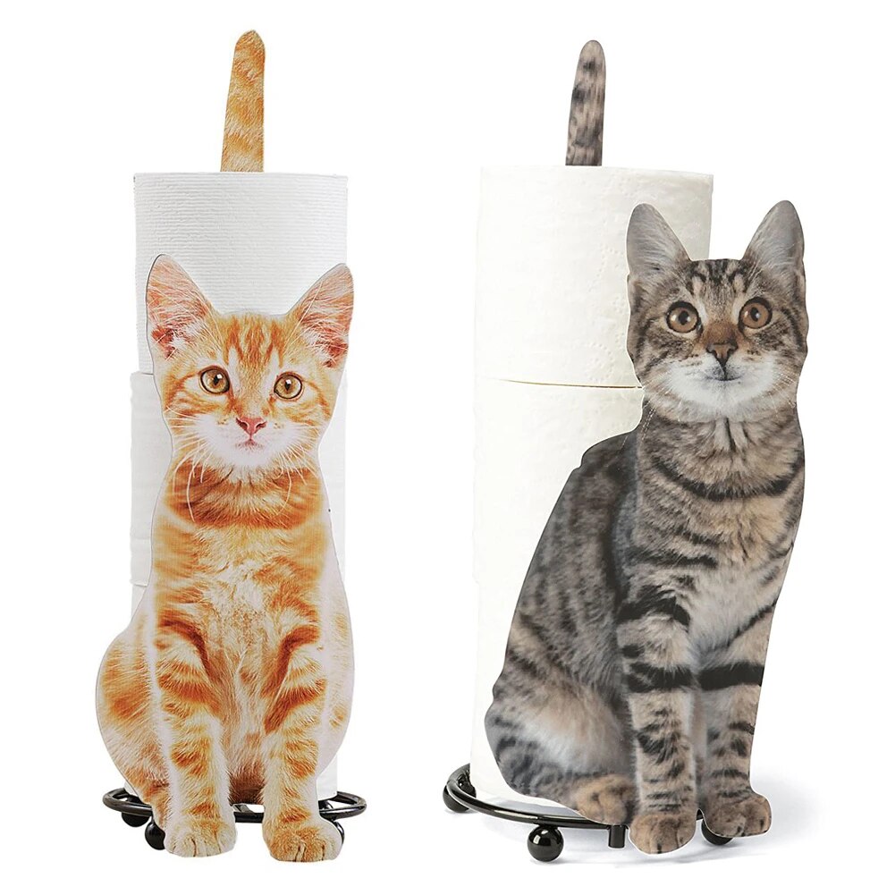 cat shape toilet paper holder 