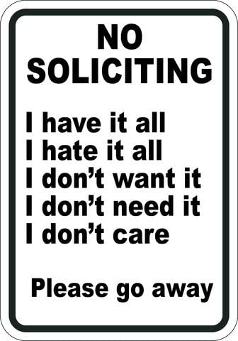 funny no soliciting signs