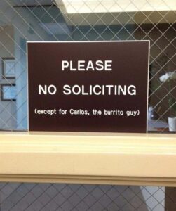 31 Funny No Soliciting Signs That Will Make Sure People Don't Knock On ...