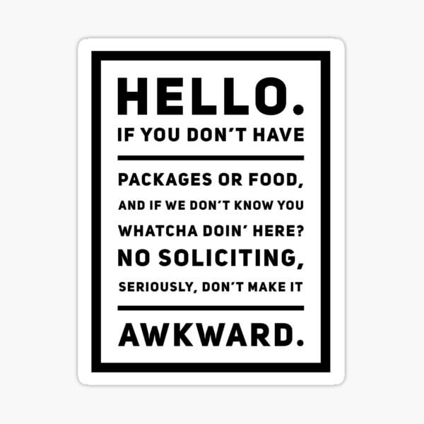 funny no soliciting signs