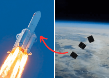 Chinese Spaceplane Being Followed by Six Mysterious Objects Transmitting Repeating Signal