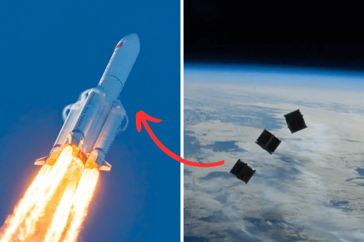 Chinese Spaceplane Being Followed by Six Mysterious Objects Transmitting Repeating Signal