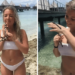 She’s lucky to be alive after taking a picture with a ” cute ” creature on the beach